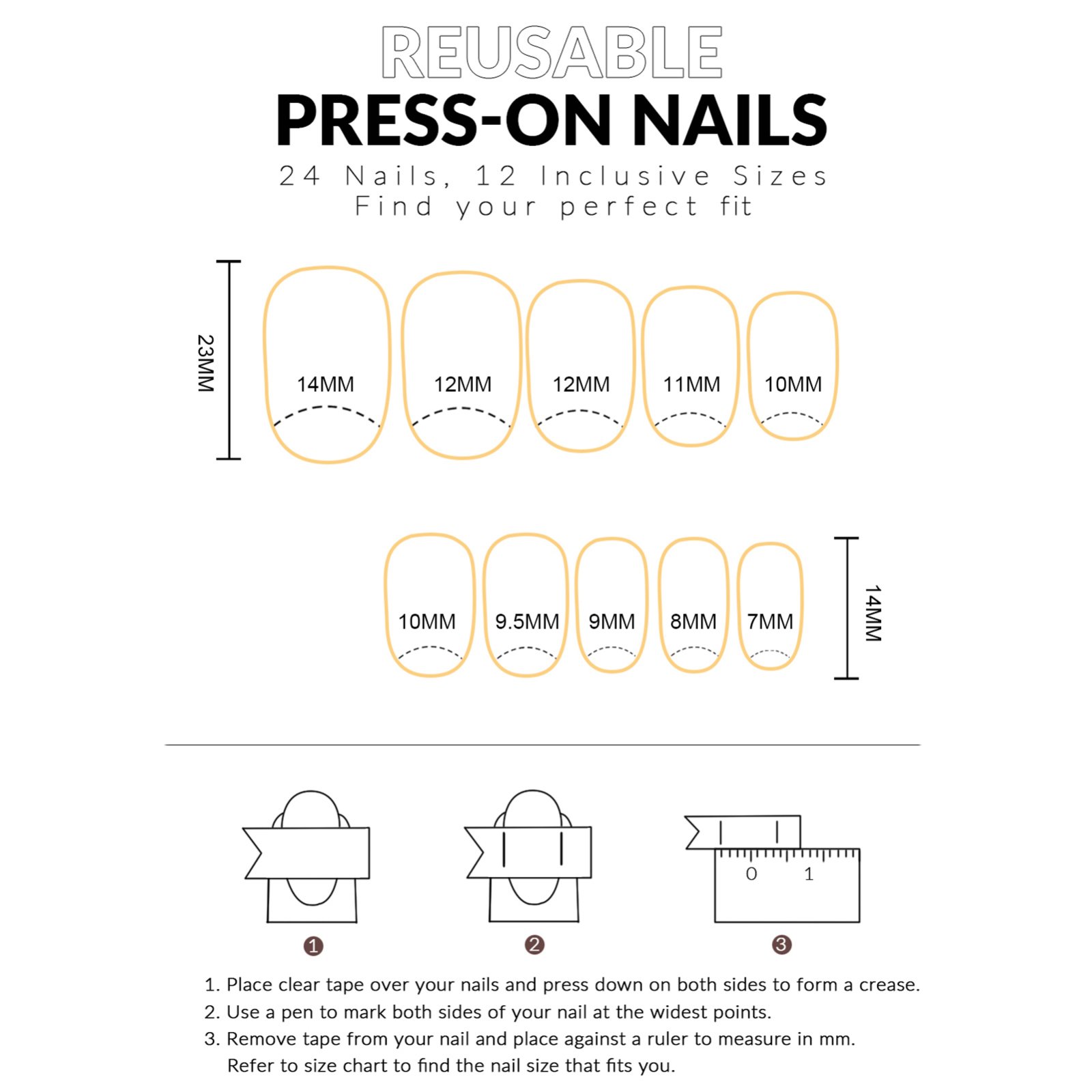 24pcs Press On Nails Resin Mat - огляд і ціна Nail Art Gothic