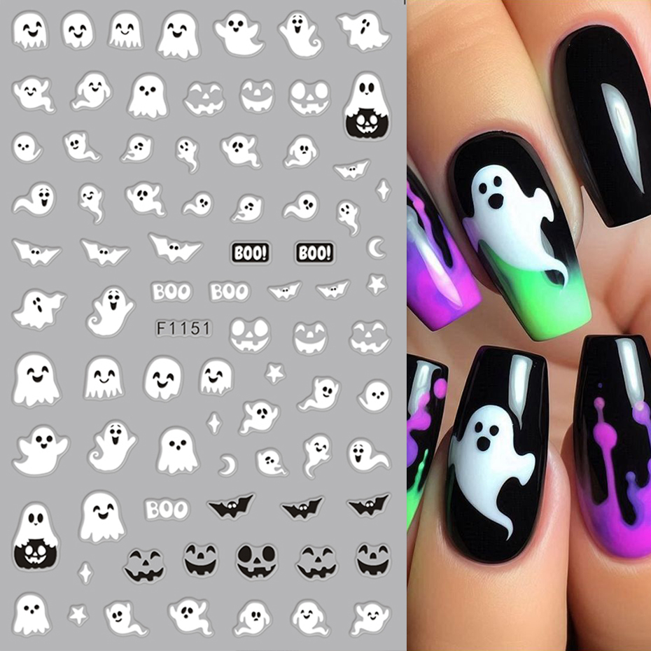 2pcs Luminous Halloween Spooky - огляд і ціна Nail Art Gothic