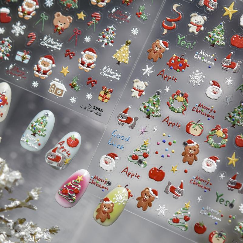 3D Christmas Nail Art Stickers - огляд і ціна Nail Art Xmas Stickers