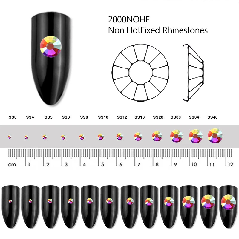 Fuchsia SS3-SS30 Glass Rhinest - огляд і ціна Nail Art Fuchsia