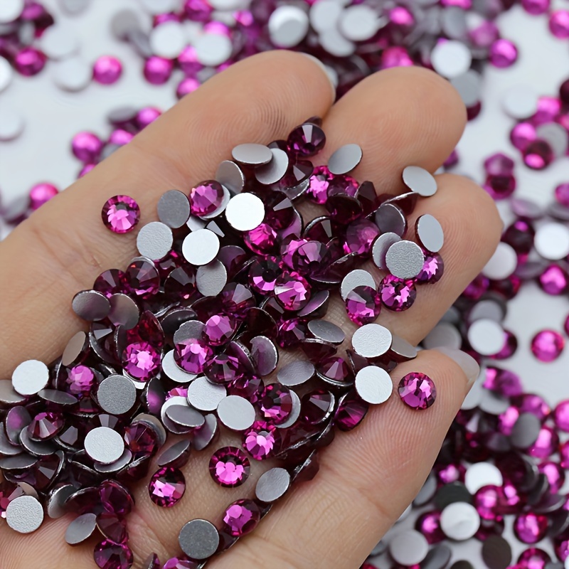 1440PCS SS4-SS40 Purple Red Fu - огляд і ціна Nail Art Fuchsia