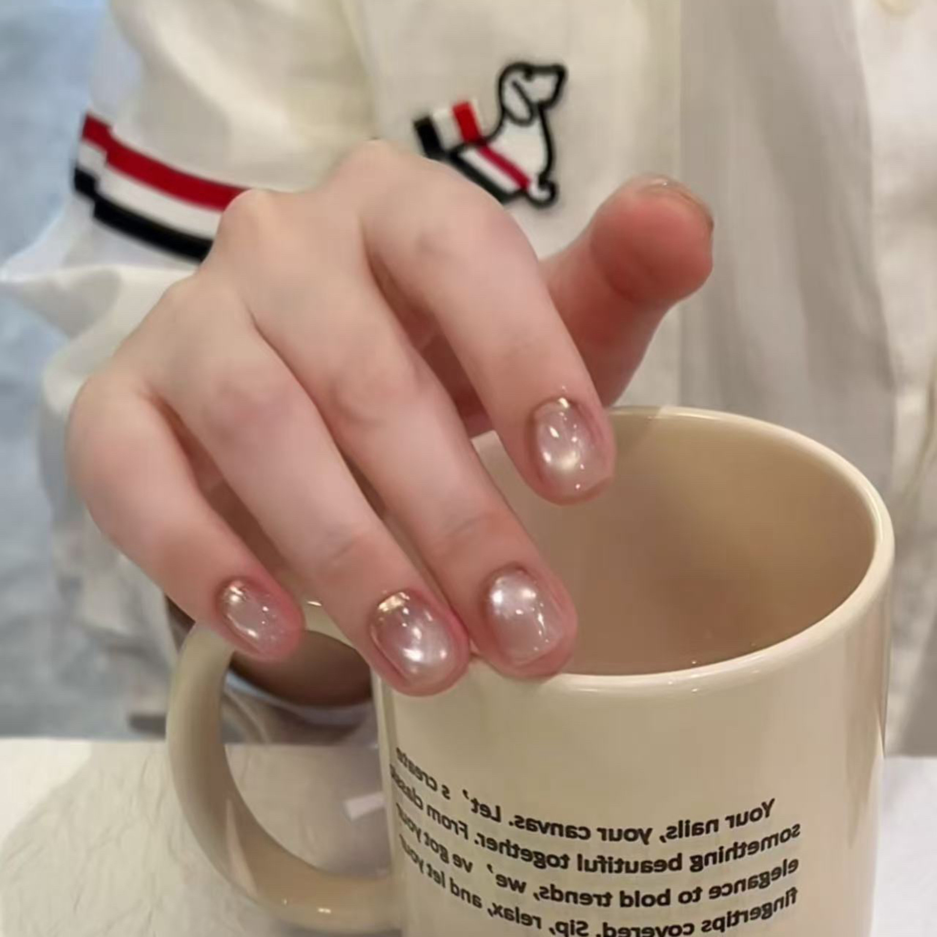 10pcs Handmade Short Press On  - огляд і ціна Nail Art Full Cat Eye