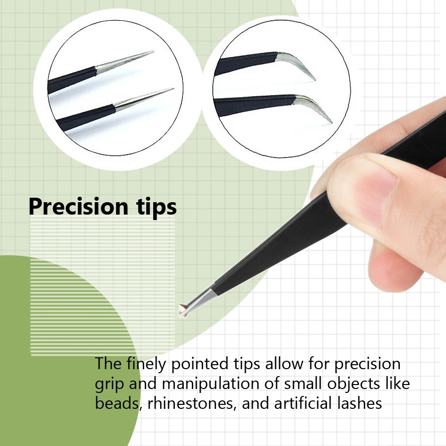 Anit-Static Tweezers, Precisio - огляд і ціна Nail Art Motif