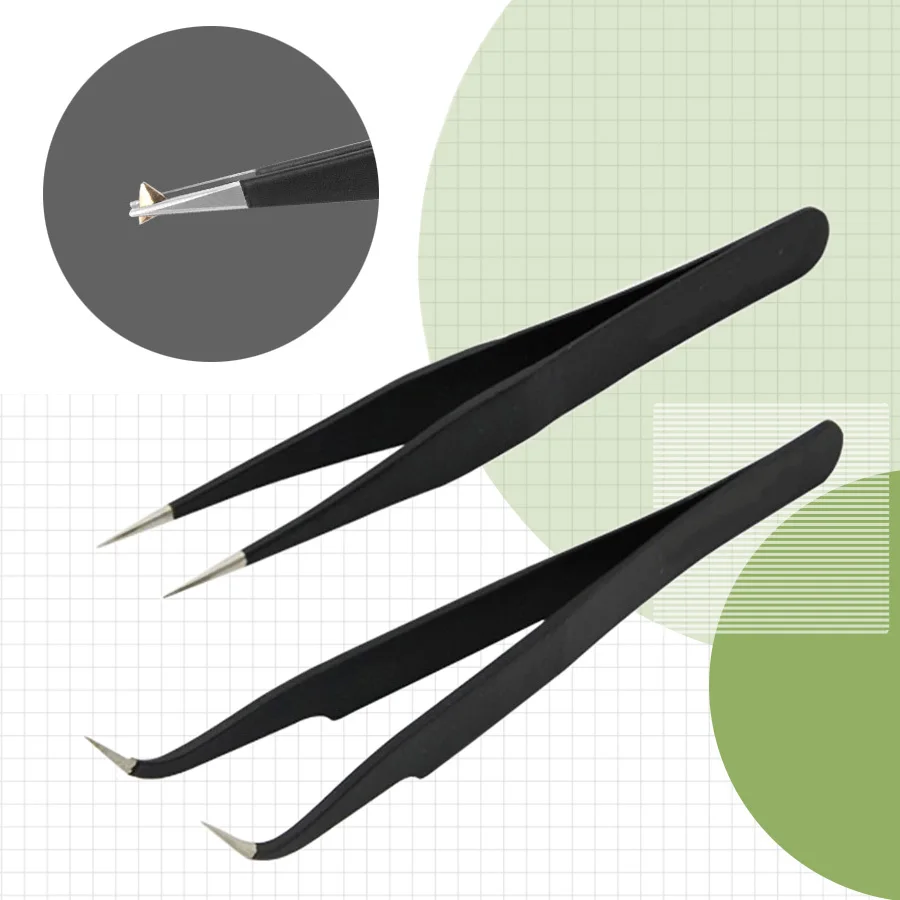 Anit-Static Tweezers, Precisio - огляд і ціна Nail Art Motif