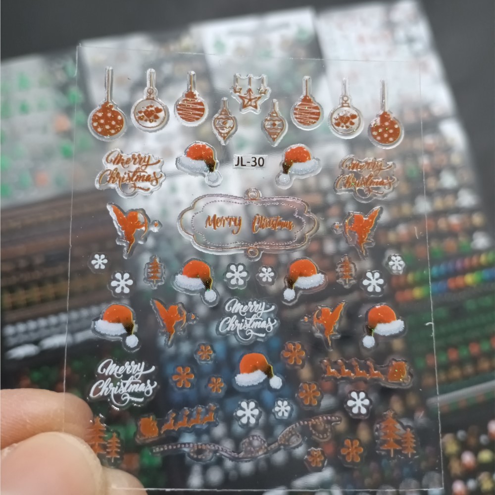 30PCS Christmas Nail Art Stick - огляд і ціна Nail Art Xmas Stickers
