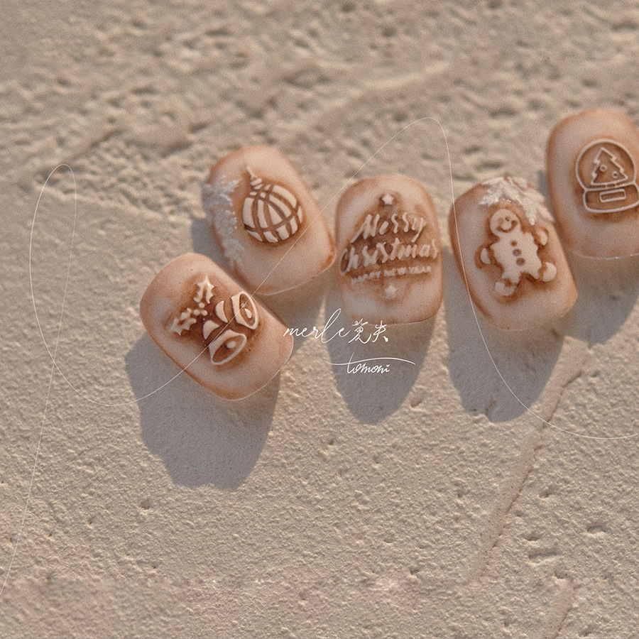 5D Relief Pure White Merry Chr - огляд і ціна Nail Art Xmas Stickers