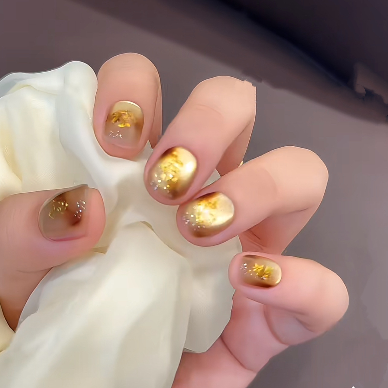 10pcs Handmade Short Press On  - огляд і ціна Nail Art Full Cat Eye