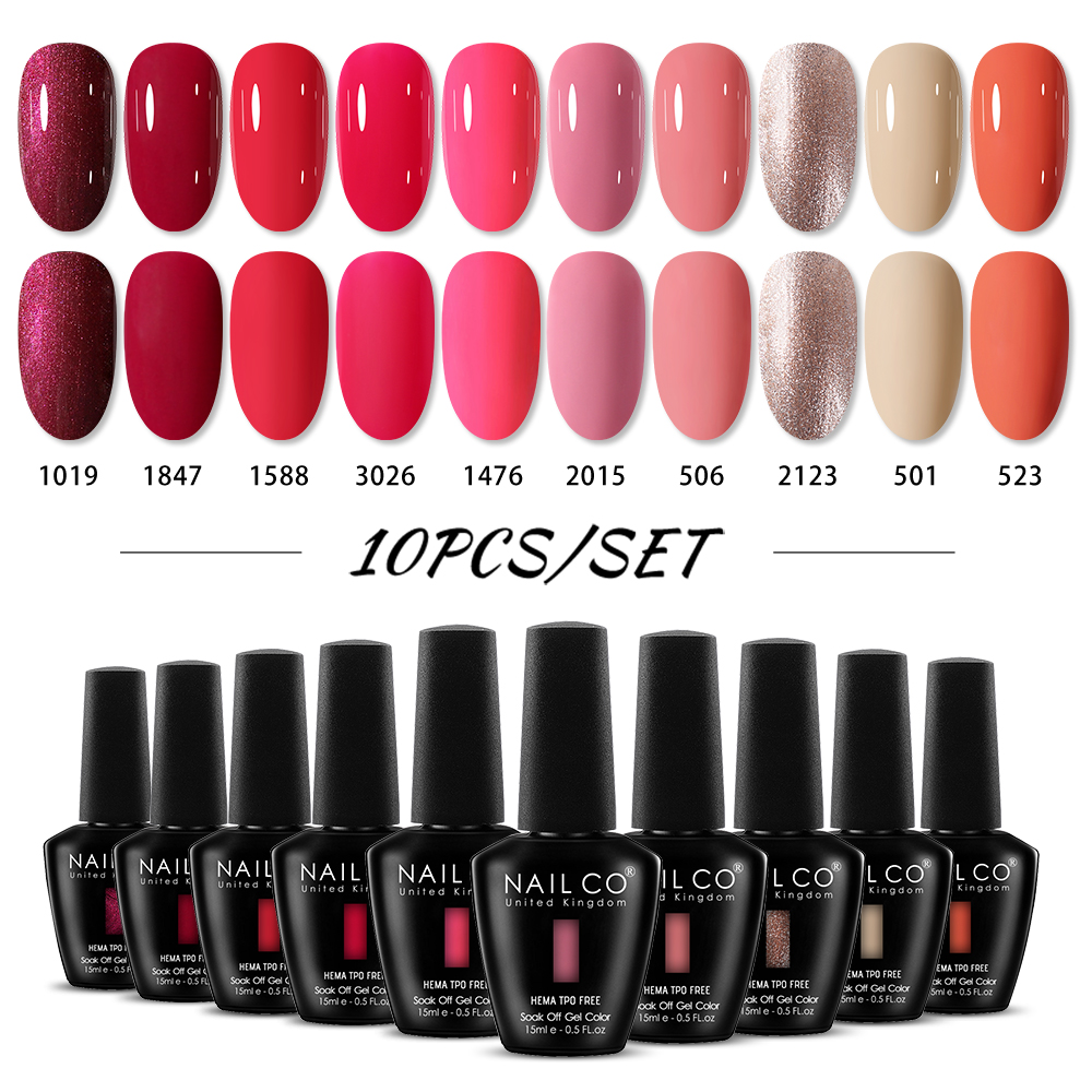 NAILCO 15ml 10pcs/Set HEMA TPO - огляд і ціна Nail Art Natural Pink