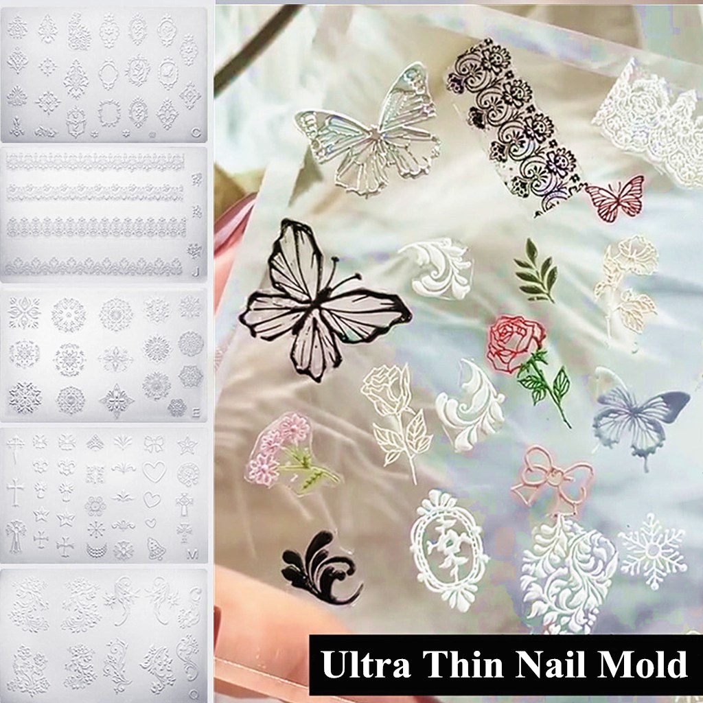 1pc Sweater Knitting Lace 3D A - огляд і ціна Nail Art Motif