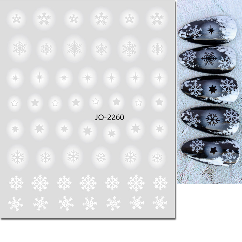 Nail Art 3d Decals White Hollo - огляд і ціна Nail Art Xmas Stickers