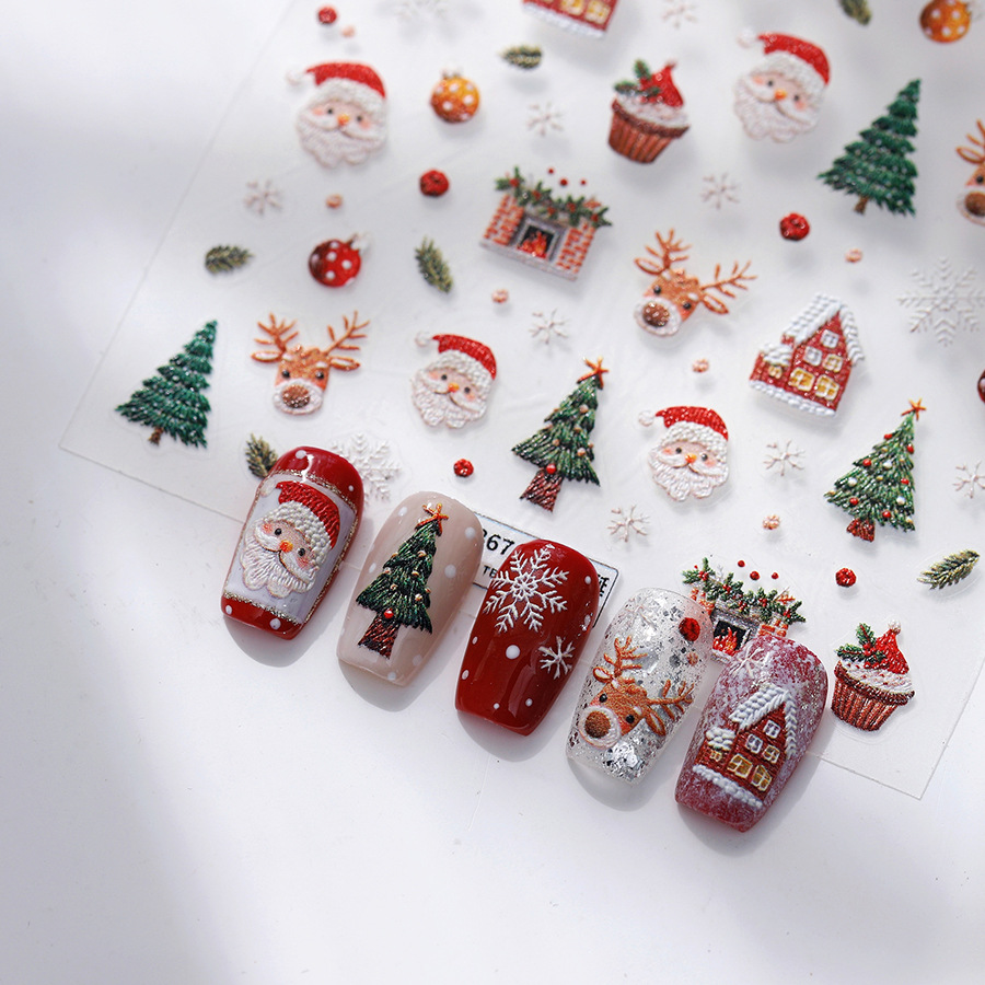 Cute Christmas Bear & Gingerbr - огляд і ціна Nail Art Xmas Stickers