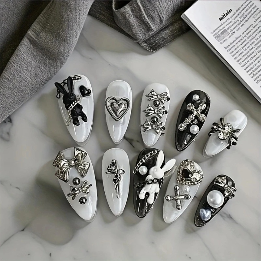 NEW 10pcs personalized black a - огляд і ціна Nail Art Gothic