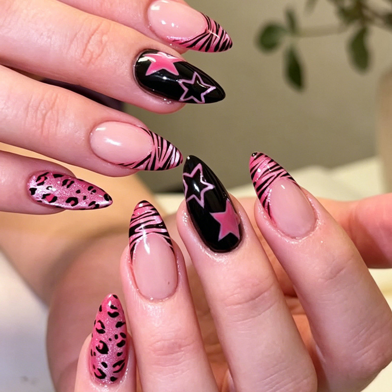 24pcs Lines and Stars Press on - огляд і ціна Nail Art Full Cat Eye