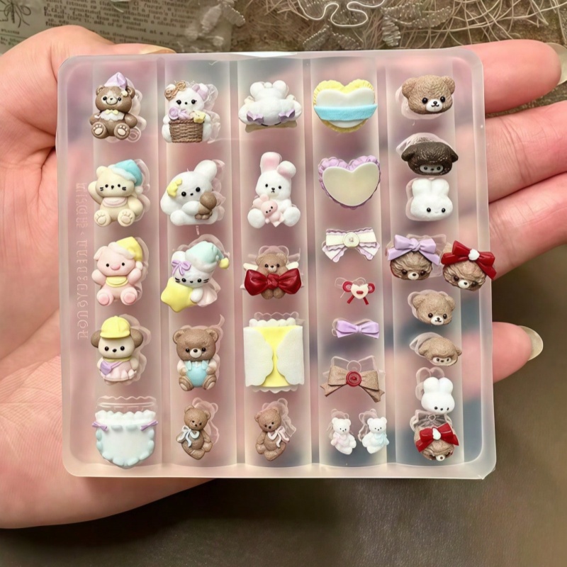 Cute Bear Rabbit Heart Butterf - огляд і ціна Nail Art Motif